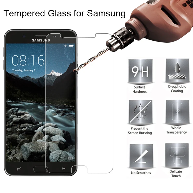 Передняя пленка для телефона Galaxy J3 J5 J7, закаленное стекло для samsung Galaxy J330 J510 J530 J710 J730 Eu, защита от царапин