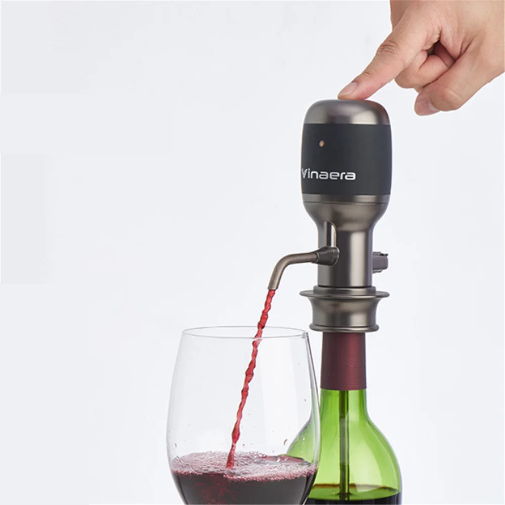 Black Elettrico Decanter per vino rosso design magic decanter intelligente un pulsante aeratore per vino versatore rapido per BBQ famiglia festival vino accessori regalo 