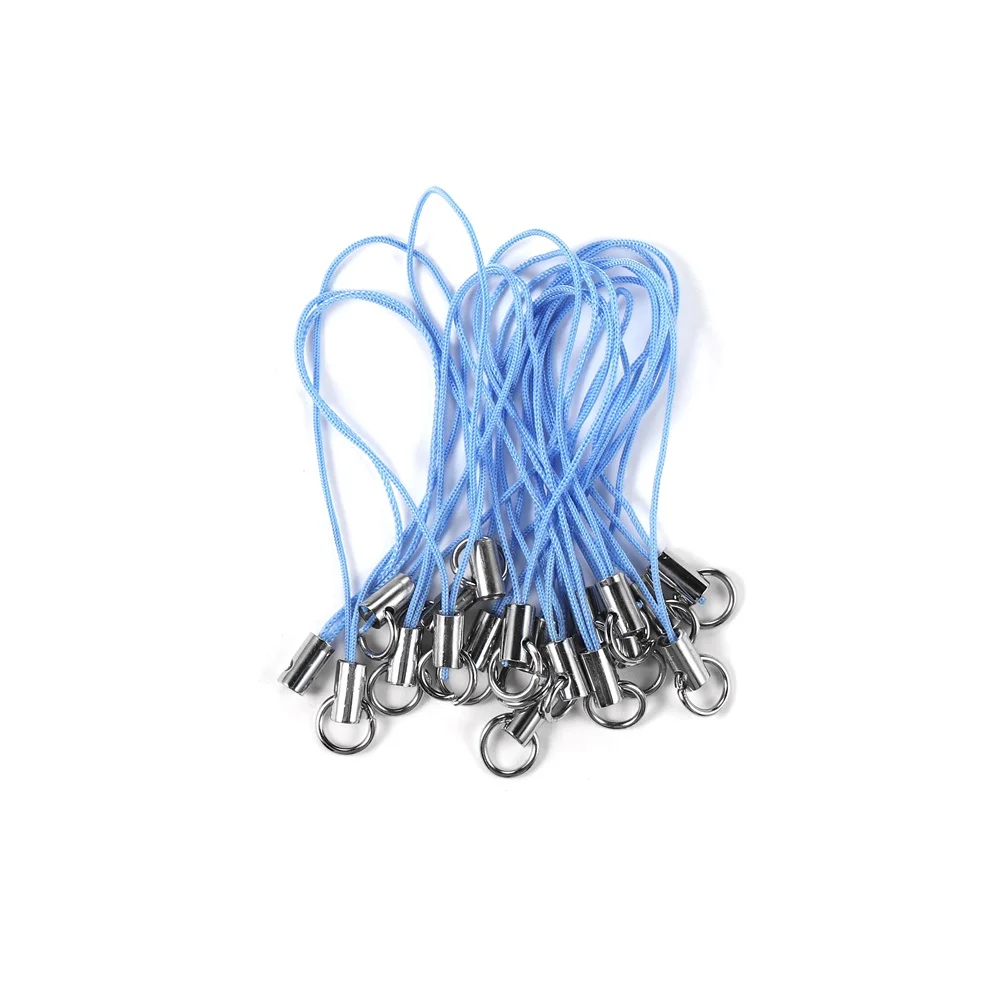 Keychain Accessories 20-100Pcs Lanyard Lariat Cord Lobster Clasp Rope Christmas Bell Keychain Hooks Mobile phone Strap Charm Keyring Bag