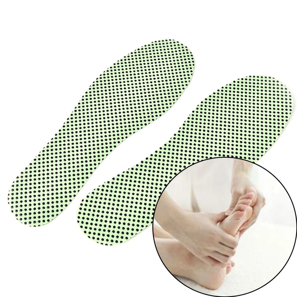 Natural Tourmaline Self-heating Insoles Winter Soles Warm Reflexology Insoles For Footwear Heated Self-heating Insoles 1Pair