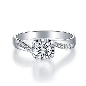 

Authentic 18k White Gold Diamond Ring Platinum Rose Gold One Carat Marriage Seeking Couple Diamond Ring