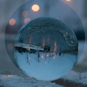 

80mm Clear Crystal Round Seed Beads Photography K9 Glass Lens Sphere for Photography & Decoration For Home Wedding Decoration
