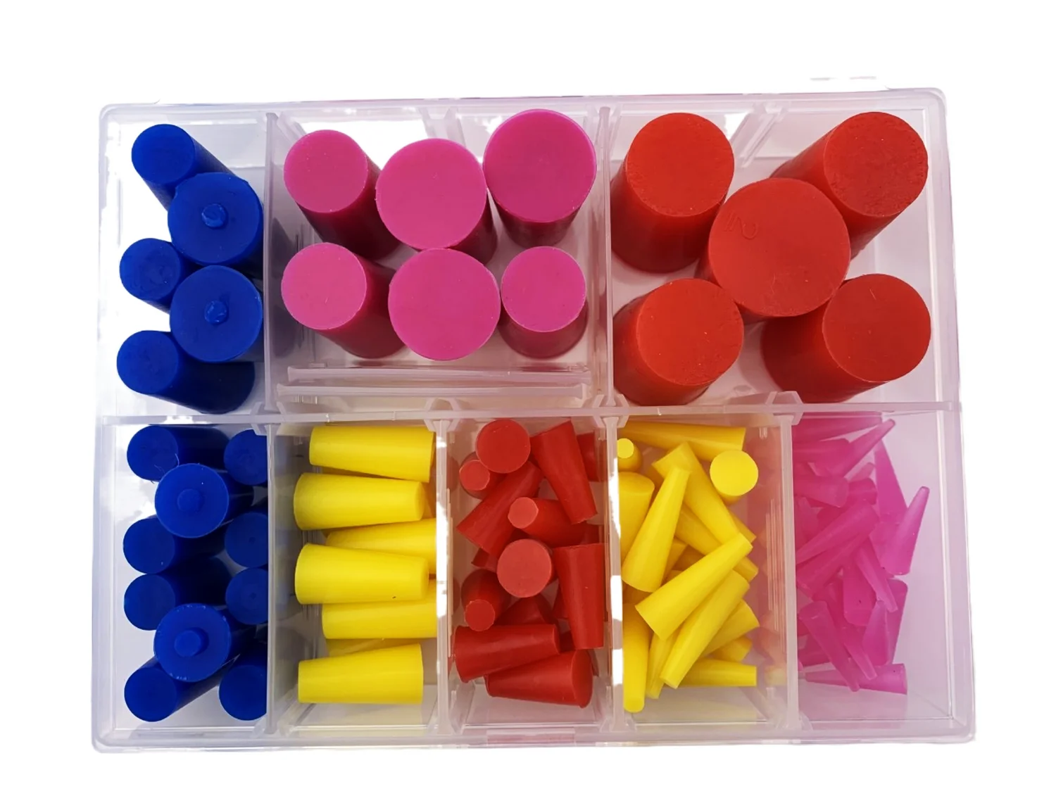 100Pcs High Temp Silicone Rubber Protective Tapered Plug Assortment Kit Masking System Kit Perfect for Powder Coating Painting