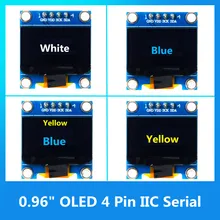0.96 polegada oled spi/iic série branco/azul/amarelo módulo de exibição oled 128x64 i2c ssd1306 12864 placa de tela lcd gnd vdd sck sda