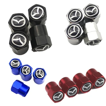 

4Pcs Wheel Tire Valve Cover for Mazda 5 6 323 626 RX8 7 MX3 MX5 Atenza Axela Speed Car Air Valve Stem Cap Metal Accessories