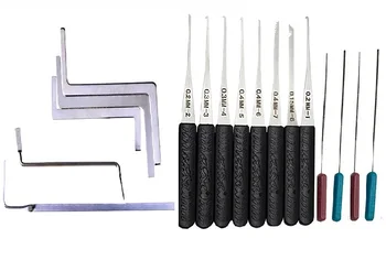 

17PCS Locksmith Tool Supplies Broken Key Remove Auto Extractor Set Lock Pick Hardware Stainless Steel DIY Handle Tools