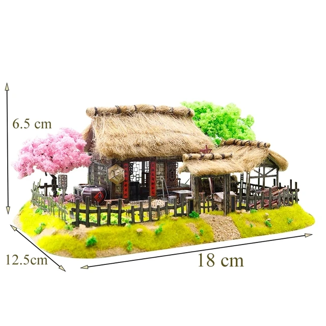 DIY 3D Metal Model Building Kit Christmas Village House with Santa Claus Dollhouse Miniature With Light Toys for Girls Gifts 6