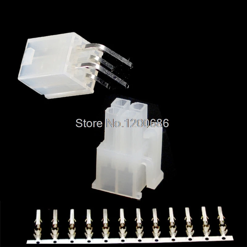 

2*2PIN 4PIN Kit Pitch 4.2MM Curved Solid Needle 90 degree 5557 Double Row connector