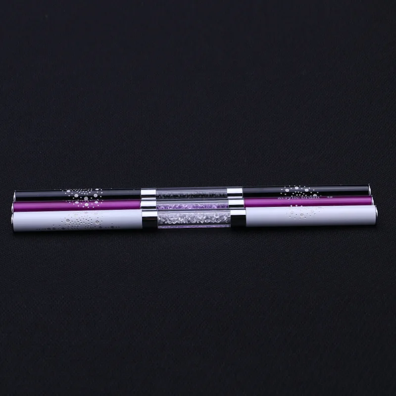 Manicure Fountain Pen Lace Pen raysteak bi Drawing Pen Manicure Implement Three Bottles Drill Rod Double-headed Pen Set Wholesal