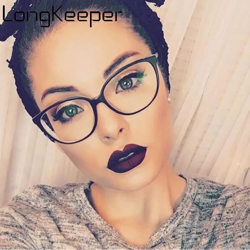 

2020 Fashion Cat Eye Eyeglasses Women Sexy Black Optical Glasses Ladies Transparent Spectacle Frame Oculos De Grau Feminino