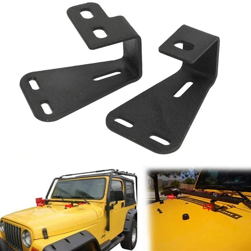 1 пара капота монтируемые кронштейны с крепежным винтом аксессуары подходят Jeep Wrangler CJ 1944-1986/YJ 1987-1995/TJ 1997-2006