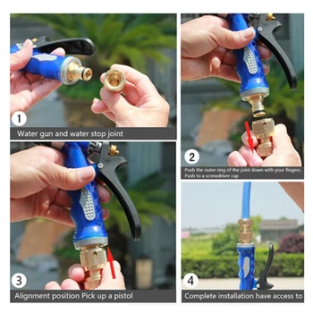

4pcs Solid Brass Garden Lawn Water Hose Pipe Fitting Connector Tap Adaptor 3/4 Inch For Water Guns