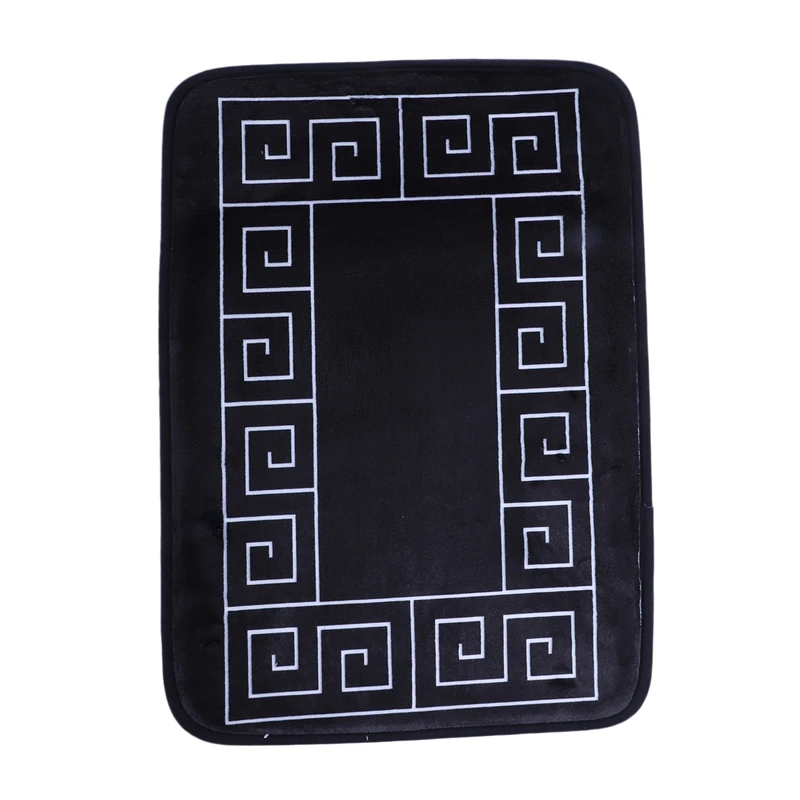 Bath Mat 3 Piece Set Classical Pattern Toilet Cover Foot Pad Non-Slip Absorbent Bathroom Door Mat Flannel Soft Bathr Rug Carpet