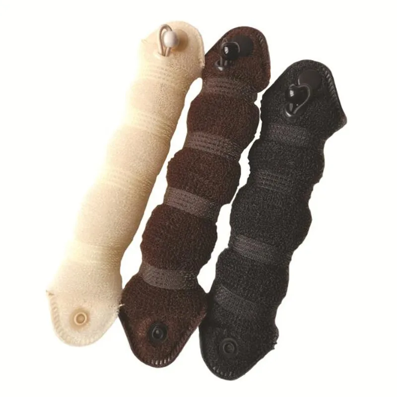 2PCS Hair Bun Maker Donut Magic Foam Sponge Easy Big Ring Former Hair Styling Tools Accessories For Girls Hair Donut Braider 3