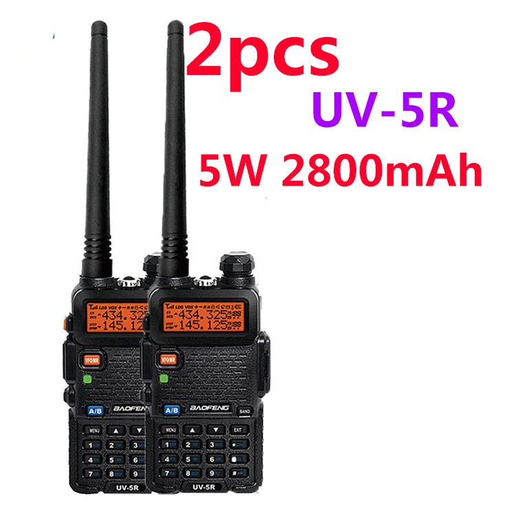 BAOFENG hf приемопередатчик 2 шт. 2020 v5r для walk talk vox sos светодиодный фонарик fm радио