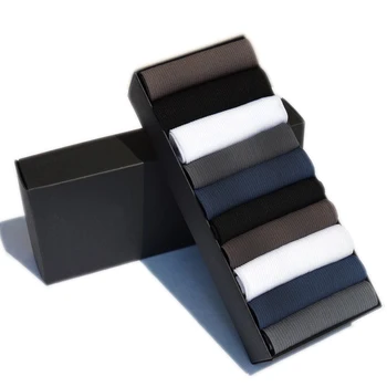 

1set=10 Pair 2019 Men's Cotton Socks Autumn Winter Black Business Calcetines Socks Breathable Soft Solid Cotton Socks For Man