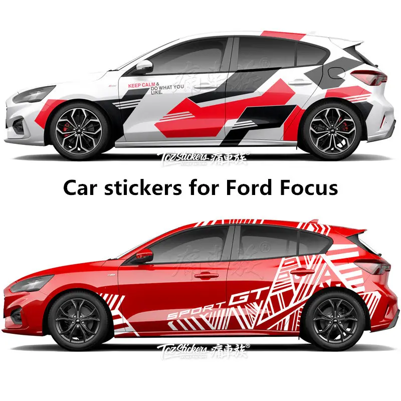 Автомобильные наклейки для Ford Focus 2019 цветные кузова декоративные