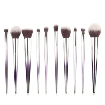 

10PC Make Up Foundation brush Wool Fiber eyeshadow eyebrow eyeliner soft Cosmetic Brushes Eye Shadow pinceis de maquiagem Jz913