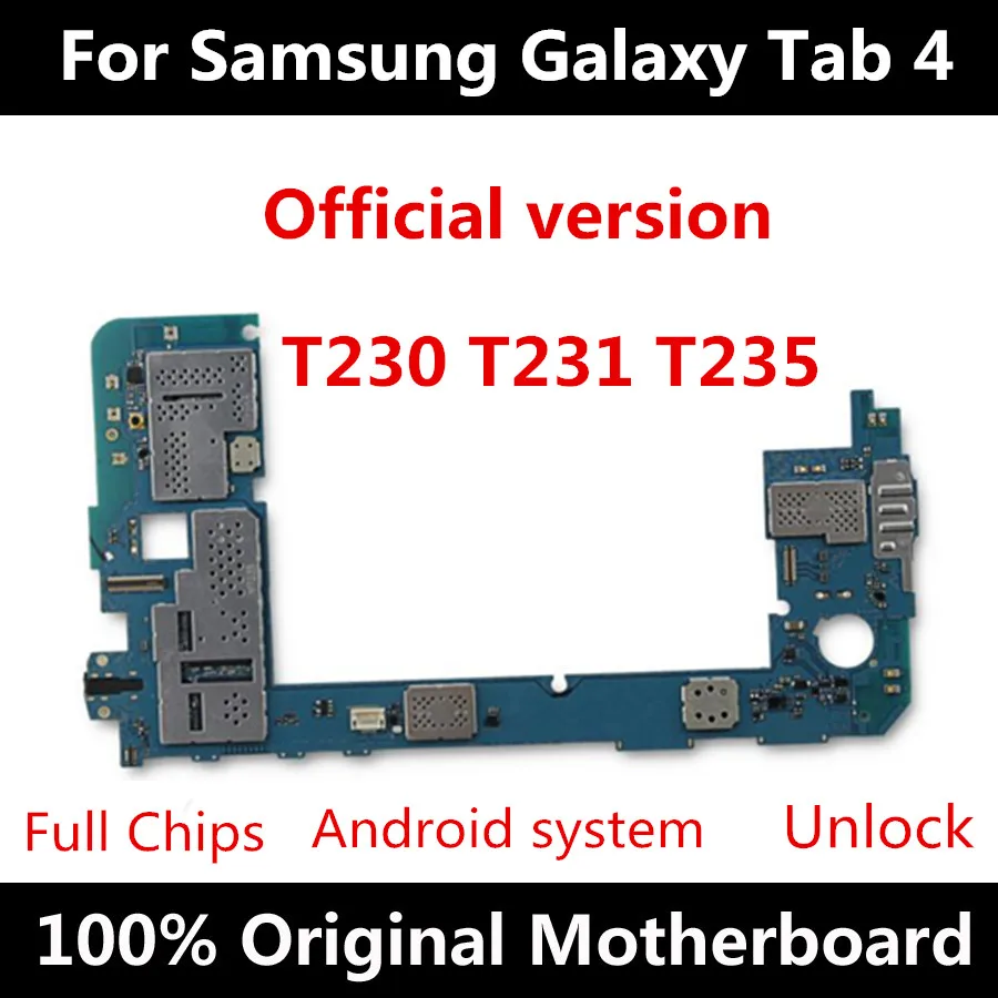 Материнская плата для Samsung Galaxy Tab 4 T230 T231 T235 разблокированная материнская с Android