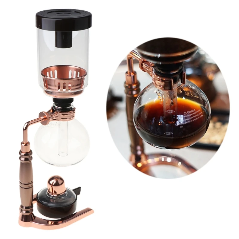 Japanese Style Siphon Coffee Maker Tea Siphon Pot Vacuum Coffeemaker Glass Type Coffee Machine Filter 3Cups N17 20