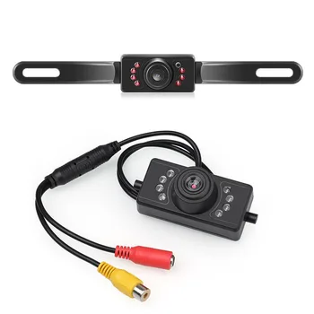 

Car Rear View Camera American License Plate Frame Waterproof Night Vision Reverse Backup Camera with 7 Infrared LED light