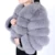maomaokong 50CM Natural Real Fox Fur CoatWomen Winter natural Fur Vest Jacket Fashion silm Outwear Real Fox Fur Vest Coat Fox