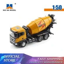 

HUINA 1719 1:50 Simulation Alloy Mixer Model Car Six Wheels Home Decor Kids Toys Truck Model Children Toy for Boy Birthday Gifts