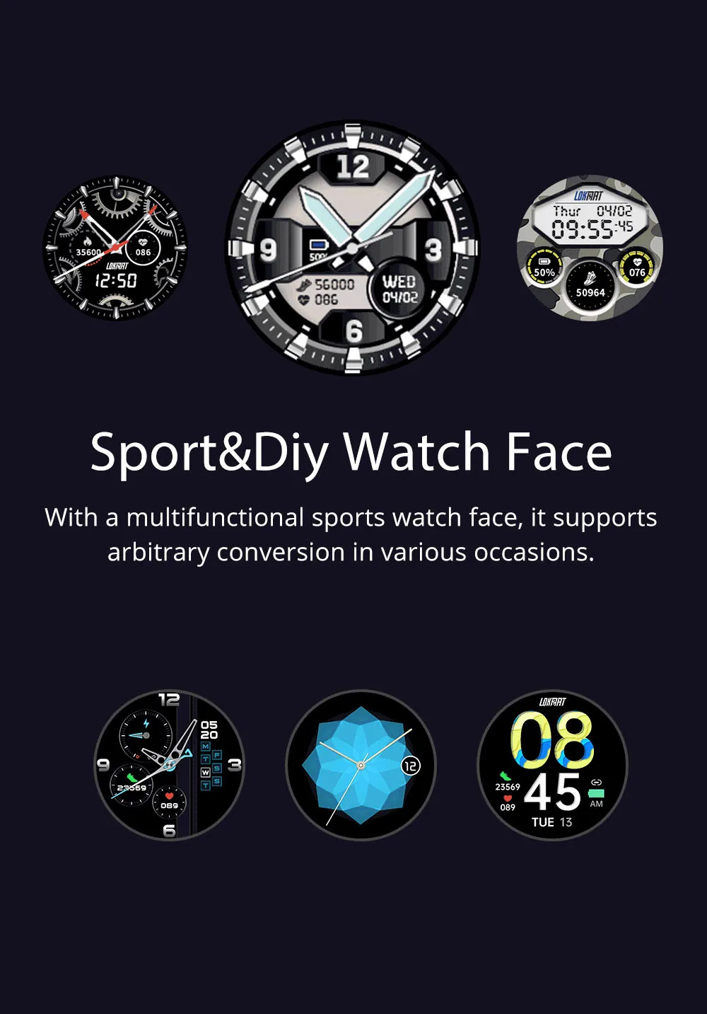 Fitness Tracker Bluetooth Smart Watch Heart Rate Monitor multi-sports mode ip68 Waterproof outdoor use phone Watch for Android