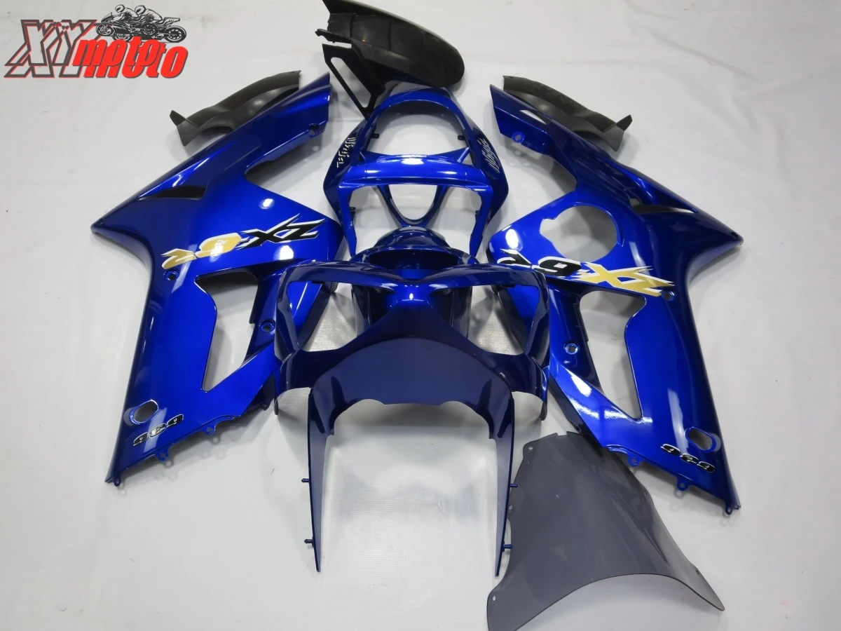 

Motorcycle ABS Fairing Kit For Kawasaki ZX6R 636 2003-2004 Injection Full Fairings ZX-6R 03-04 Gloss Blue Bodyworks