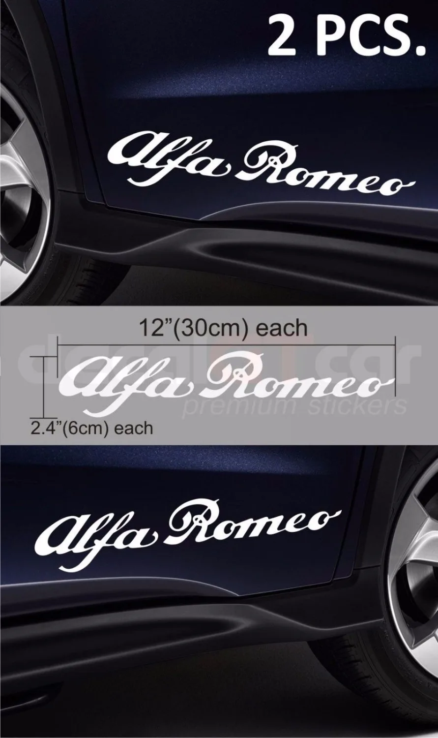 2 шт. Alfa Romeo набор из двух Премиум наклеек наклейка на дверь эмблема логотип 145 146 147
