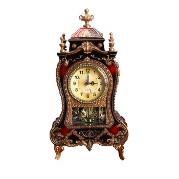 

Creative Europe Desk Clock Fashion Decorative Table Clock Without Battery Archaistic Clock Decor Musical Time Bell Home Office