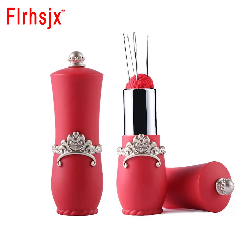 FLRHSJX 립스틱 핀 쿠션 5 바늘 휴대용 Pincushions 안전 바느질 ..