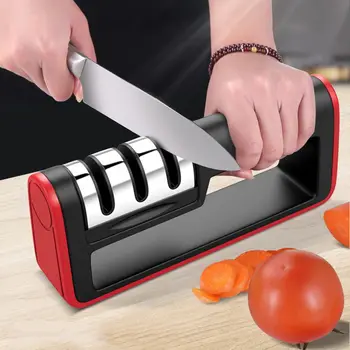 

Knife Sharpener 3 Stages Professional Kitchen Sharpening Stone Household Fast Gadgets Multi-function Diamond Sharpening Artifact