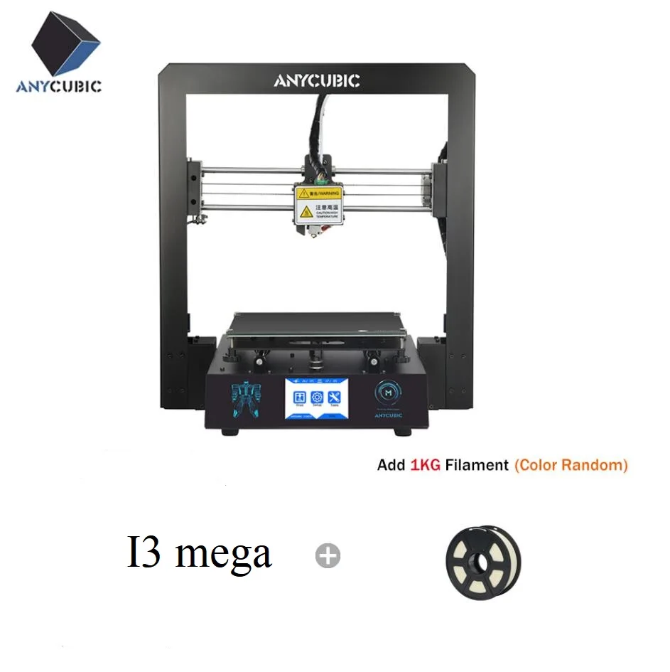 ANYCUBIC I3 Мега 3d принтер Полный металлический Impresora 3D-принтер TFT сенсорный экран Высокая точность дешевый 3D Drucker impressora - Цвет: I3-Mega Add 1KG