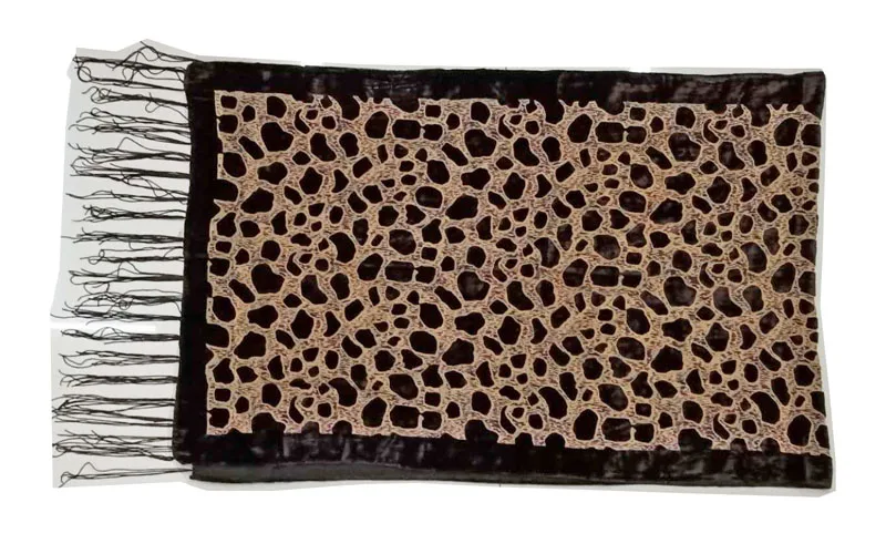 

Sexy Plaid Leopard Print Scarf Women Luxury Velvet Shawl Winter Designer Burnout Poncho Women Gift For Mom Lovers