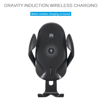 チー高速ワイヤレス充電器電話ホルダー R2 スマート赤外線誘導ワイヤレス充電器車の吸引カップホルダー iphone X XS 11 プロ