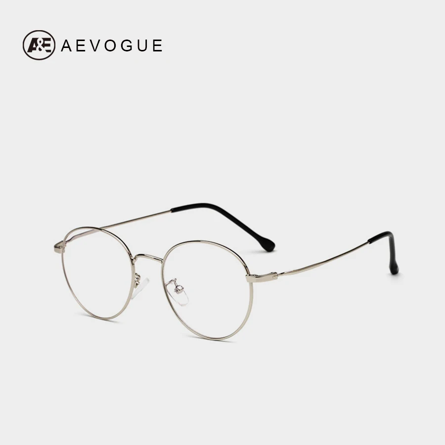 AEVOGUE очки Женские Модные оптические круглая металлическая оправа Рецептурные очки Ретро Прозрачная оправа для близорукости унисекс AE0734