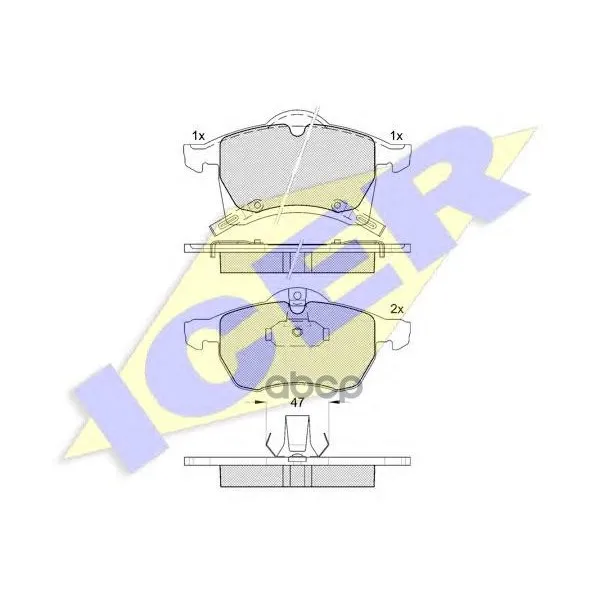 181248_колодки Дисковые Передние! Opel Astra G 1.8i-2.2i/Tdi&16v 98 Icer 181248 Icer арт. 181248