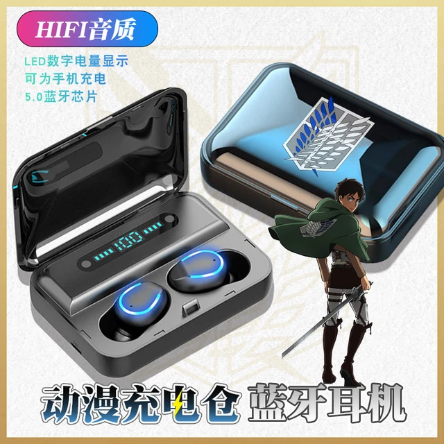 Japan Anime ATTACK ON TITAN Bluetooth earphones Attack on Titan cosplay For  Android Wireless Earbuds 5.0 HD Birthday Xmas Gifts - AliExpress