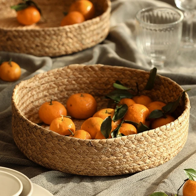 Panier de Rangement en Rotin MéNage Assiette de Fruits Salon Articles  Divers Panier Bureau Table Basse