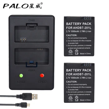 

PALO 1600mAh Action Camera Battery for GoPro AHDBT-201/301 Gopro Hero 3 3+ AHDBT-301 AHDBT-201 battery for go pro Accessories