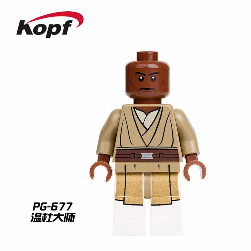 Одиночная строительных блоков Luke Skywalker Padme Naberrie Princess Leia Qui-Gon Jinn модель кирпичики игрушки подарок для детей PG8028 - Цвет: PG677 Without Box