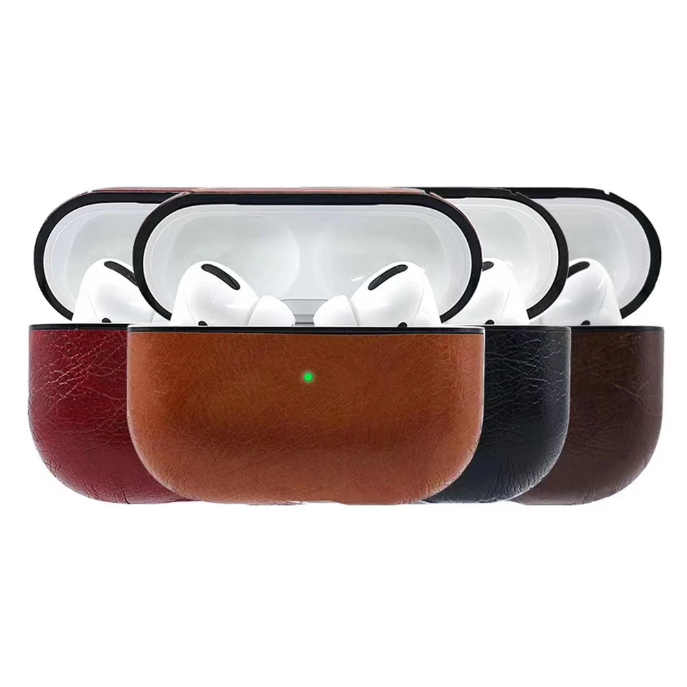 Чехол из искусственной кожи для AirPods Pro чехол оболочка наушников Airpod Apple Air Pods