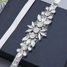 Sparkly Wedding Belts Bridal Sash Silver Diamond Belt for Wedding Gown Dress Crystal Belt Sash Jewelry Belt  Belts for Women