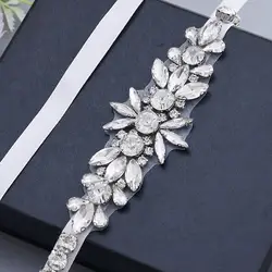 Sparkly Wedding Belts Bridal Sash Silver Diamond Belt for Wedding Gown Dress Crystal Belt Sash Jewelry Belt  Belts for Women