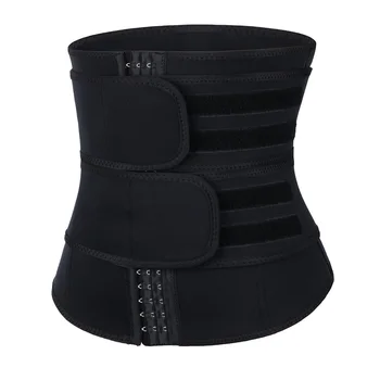 

Women Waist Trainer double Belt Sauna Workout Neoprene Waist Cincher Abdominal Trimmer Belt Hooks Weight Loss Straps Modeling
