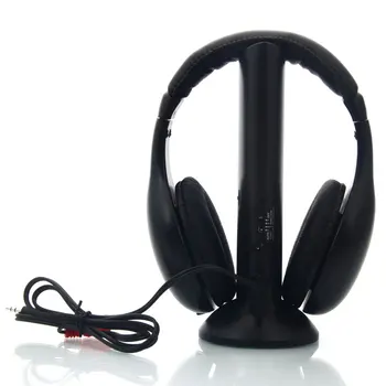 

New Hot 5 in 1 Wireless Headphones for MP3 PC TV Black