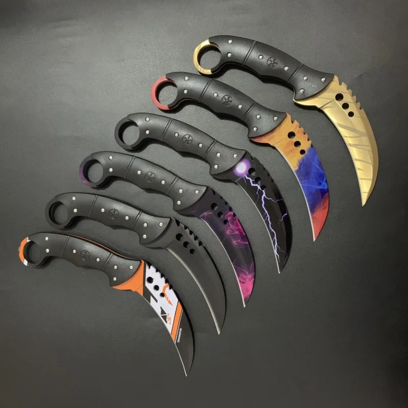 Hs Tools Cs Karambit Camping Knife Fade Counter Strike Black Machete Tactical Knife Fixed Outdoor Tool - Knife - AliExpress