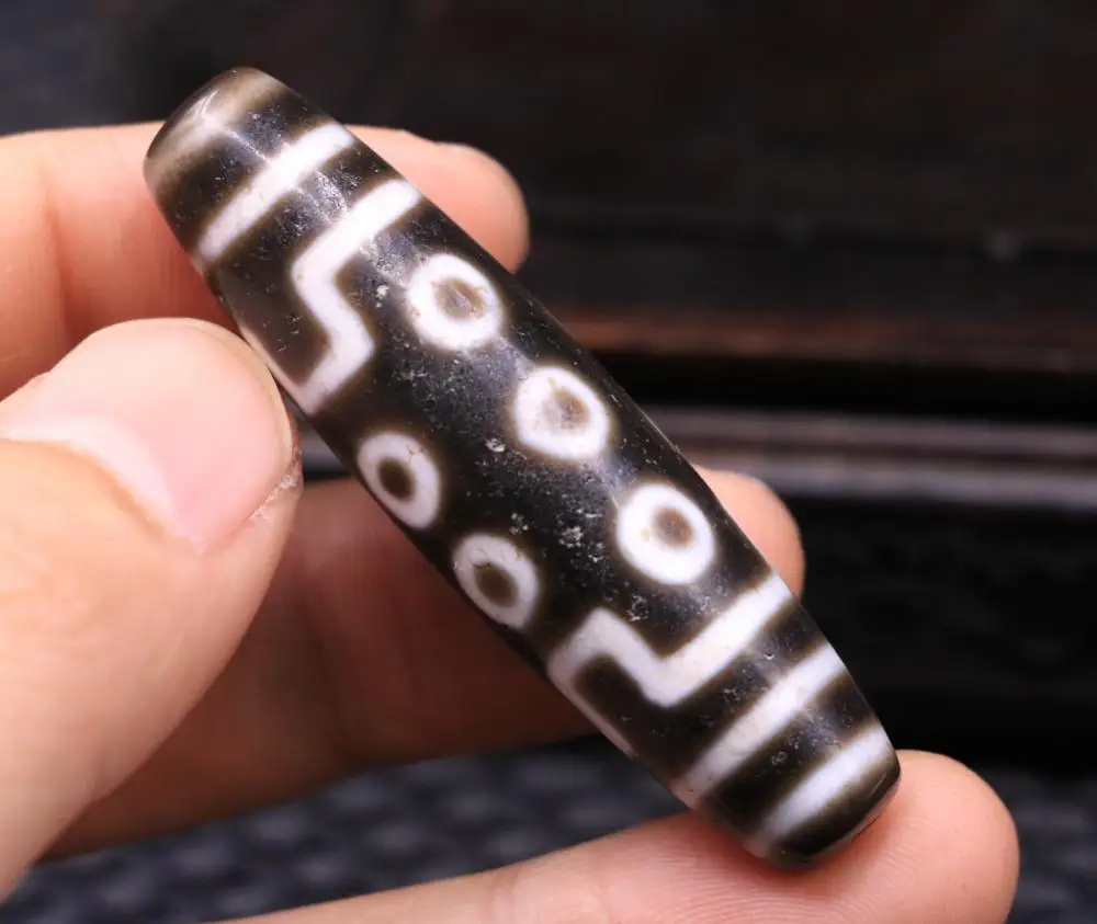 

Magic Power Тибетский Старый Агат 10 глаз 4 линии Wisdom бусины дзи подвеска, амулет 59 мм LKbrother соусы высшего качества