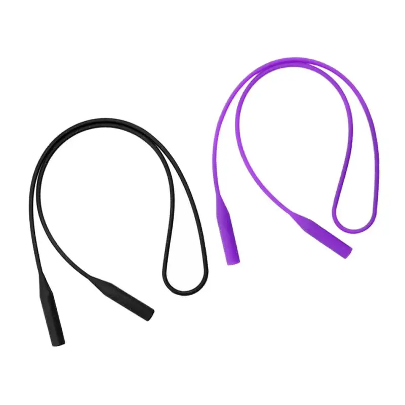 2pcs Silicone Sunglasses Holder Eyeglasses Strap Glasses Neck Cord String Reading Glasses Rope Anti-slip Eyewear